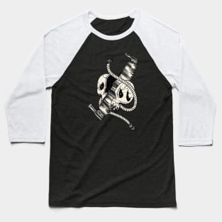 Cut Wood till death Lumberjack Skull Baseball T-Shirt